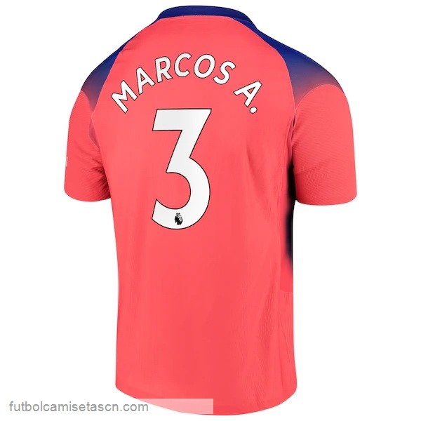 Camiseta Chelsea NO.3 Marcos A. 3ª 2020/21 Naranja